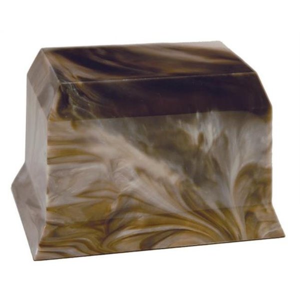 Medm Taylor Urns 650BR Cultured Onyx Cremation Columbia Adult Urn; Brown Agate 650BR